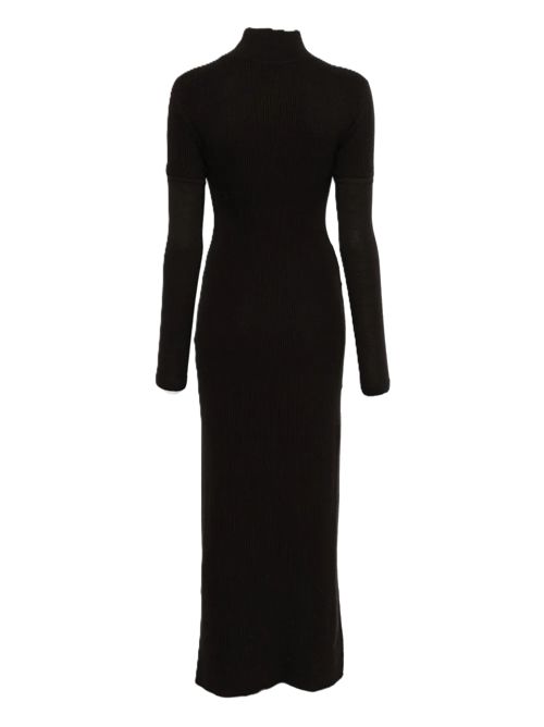 Federica Tosi Abito midi a coste nero FEDERICA TOSI | 3230135369